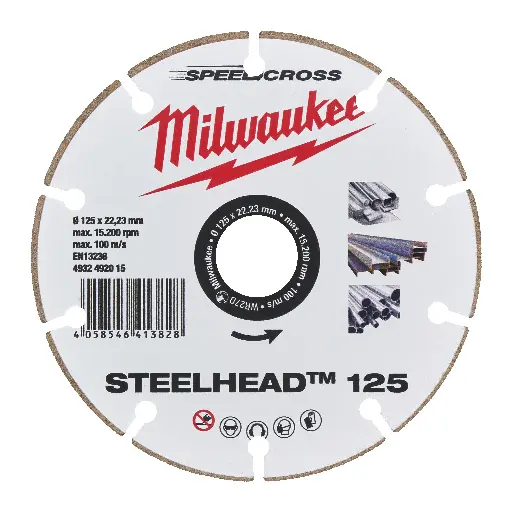 [225105] MILWAUKEE® Diamanttrennscheibe DH STEELHEAD 125 mm SPEEDCROSS