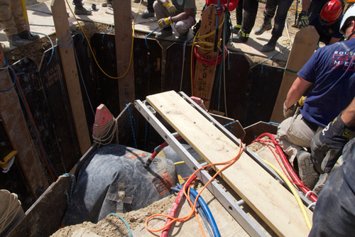 trench Rescue Backfill with airbags